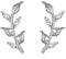 VONALA 925 Sterling Silver Leaf Stud Climber Earrings, Cubic Zirconia Jewellery for Women Girls