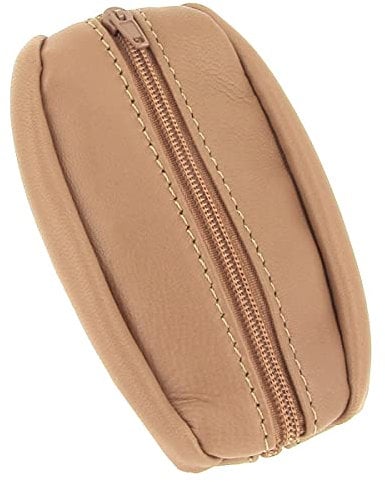 KARL LOVEN Porte Monnaie Homme en Cuir Petit Format Marron Léger Double Compartiment Monnaie Billet Porte-clefs