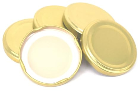 Nutley's 63mm Jam Jar Lids (Gold, 100)
