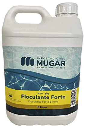 Mugar-Floculante Extra 5 litros. Floculante Forte líquido para Eliminar la turbidez del Agua. Clarificador del Agua. para Piscinas, Jacuzzi,SPA, Fuentes