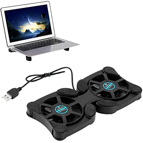 Laptop Cooler Pad, Laptop Cooling Fan Notebook Chill Mat USB Coolers Stand para computadora Laptop Fans Gaming PC Quiet Cooler con 2 Ventiladores para portátiles portátiles