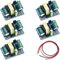 Youmile 5 Stück AC-DC 12 V 450 mA Buck-Modul Netzteil Buck Converter Step-Down-Modul 5,4 W Transformatoren mit rotem und schwarzem Kabel