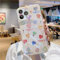 Roemary Love Hearts Case for iPhone 12 with Smiley Face Design,Rainbow Pattern [Buffertech 6.6 ft Drop Impact] [Anti Peel Off Tech] Soft TPU Protective Case for iPhone 12 6.1 inch