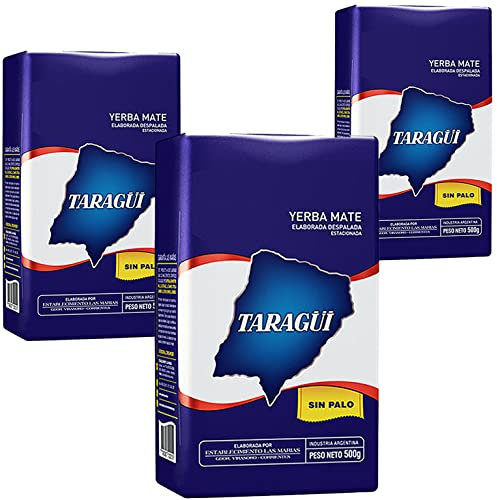 Yerba Mate Tè Taragui Sin Palo 1.5kg (500g x 3) + Campione Regalo (40g):Ricco di antiossidanti e vitamine, accelera il metabolismo, senza zucchero | Argentina
