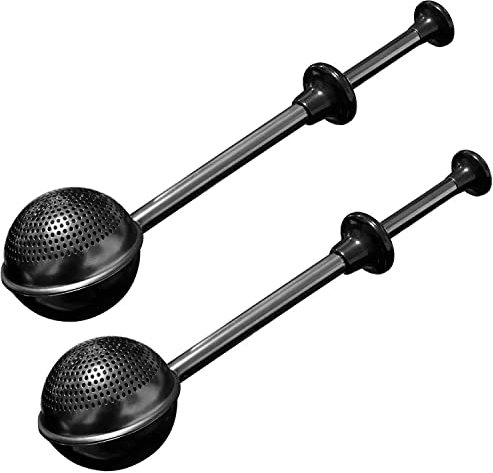 JETKONG Baker's Dusting Wand for Sugar, Flour and Spices, Stainless Steel Powdered Sugar Shaker Duster Sifter, Set of 2 (Black)