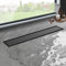 iYueMps Duschrinne schwarz 80cm Edelstahl Bodenablauf 2-in-1 doppelseitig, Flieseneinsatz Ablaufrinne,schnelle Entwässerung, mit Geruchsstopp und Haarfilter