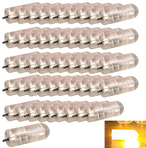 50 Stück Mini Led Lichter: Nizirioo Led Ballonlichter mit Schalter, Batteriebetrieben, LED Ballons Lichter, für Papierlaternen, Ballon, Weihnachten, Hochzeit, Party Dekoration(Warmweiß)