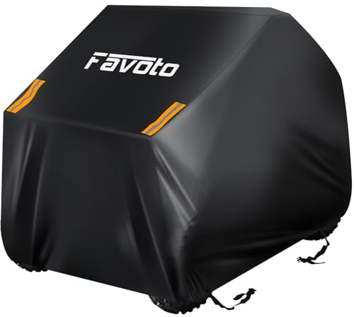Favoto ATV Abdeckplane Quad Abdeckung Outdoor XXL Schutzhülle für ATV Fahrzeuge Regendicht Staubdicht Winddicht Schneedicht mit Reflektionsstreifen Tasche 220cmx98cmx106cm