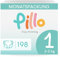 Pillo Windeln 1 - Karton mit 198 Windeln, 6 Packungen mit 33 Windeln Größe 1 - New Born (2-5 kg) - Windel Neugeborene, Baby Diapers