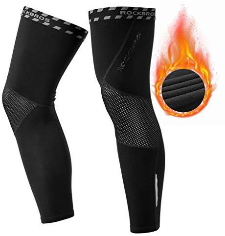 ROCKBROS Radsport Armlinge Arm Sleeves Beinlinge Knieschutz Winter Anti Rutschen Armwärmer Beinwärmer für Laufen Fußball Basketball Herren/Damen S-3XL (1 Paar) Beinlinge XXL-3XL
