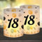 12 Windlicht Tischdeko 18 Geburtstag, Happy 18th Birthday Tischdekoration, Deko 18. Geburtstag Mädchen Junge, Geeignet für Teelichter oder Kerzen mit Schön DASS Du Da Bist