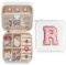 TINGN Schmuck Organizer Box, kleine Schmuckschatulle für Frauen und Mädchen, Initiale R, Reise Schmuckkästchen, kleine Schmuck Organizer Box, Reise Schmuckkästchen, Schmuckkästchen Organizer