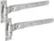 IRONTITE® Cerniere per cancello zincate a gomito resistenti, 400 mm, gancio e fascia per cancelli in legno, cerniere zincate a manovella con fissaggi inclusi (zincate)