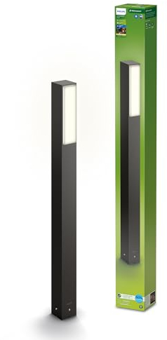 Philips Outdoor Ultra-Efficient Stratosphere Wegeleuchte 3,8W, 2700K warmweißes Licht, IP44 wetterfest, anthrazit
