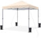 Yaheetech Carpa Plegable 3x3m Cenador Plegable para Exterior Pérgola Cuadrada con Diseño Pop-Up Altura Ajustable para Camp Playa Jardín Terraza Beige