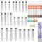 VINEST 24 Stück Spritze Set, Spritzen 20/10/5/3/2/1ml, Spritze mit stumpfen Nadeln 14/15/16/17/18/20g, Syringe mit Spritzen Kappe von Haustierfütterung Wissenschaftliche Labore Pflanzenbewässerung
