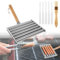 Hot Dog Roller für Grill, 24x18,5cm Edelstahl Wurst Grill Roller Wurstroller mit Grillspießbürste mit Holzgriff 5 Hot Dog Kapazität zum Gleichmäßigen Garen von Hot Dog Würstchen