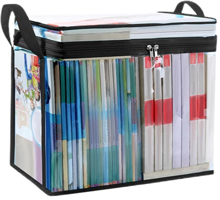 Fecfucy Sacchetti Di Stoccaggio Trasparenti Per Giocattoli, Organizer Pieghevole Con Cerniera E Maniglia, Sacchetti Di Stoccaggio Per Coperte, Vestiti E Libri