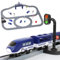 LZDMY Eisenbahn Kinder Elektrisch Autorennbahn Set Spielzeug, 73 PCS Kinderspielzeug Zug Kompatibel mit Brio-Schienen Weihnacht Ostern Geburtstag Neues Jahr Geschenk für 3 4 5 Jahre Jungen Mädchen