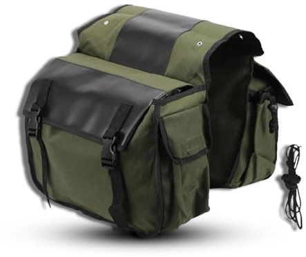 equlup Bicycle Rear Seat Bag Pack Bike Bag Bike Pannier Bag Bicycle Cargo Rack Saddle Bag Shoulder Bag Laptop Pannier Rack (Uniform Size)