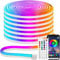 iNextStation RGB Tira LED Neon 5m, 12V Luces LED Flexible con APP y mando a distancia, cambio de color, sincronización de música para juegos, festa e decorazioni per interni esterni