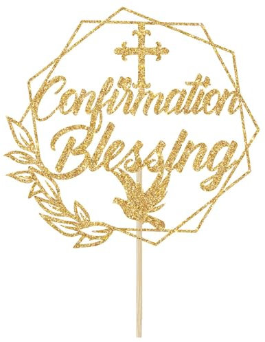 Decoracion Tarta Comunion, Topper mi Primera Comunion, Decoracion Tarta Bautizo, Cake Topper Comunion, para la Decoracion de Bautizos, Primeras Comuniones, Cumpleaños (D)