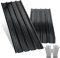 Tubiaz Trapezblech 12 Stück Profilblech 129x46cm, 7m² Dachblech wellblechplatten, Verzinkt 0,25 mm Rostresistent, mit Handschuhe, Dachblech Wellblech für Carport, Anthrazit