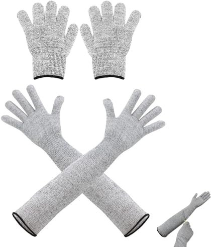 DXPETA Guard Gloves Gardening Long Sleeve, Cut Proof Gloves for Men & Women, 55cm to 120cm Extended Protective Sleeves, Thorn Proof & Cut Resistant Gloves for Gardening, Metal Work, Food Processing