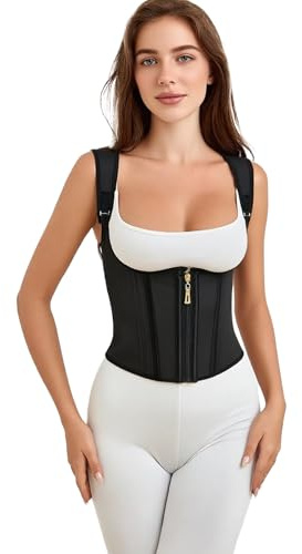 ZCJ Femme Gaine Amincissante Ventre Plat - Body Gainant Sculptant Invisible Latex, Corset Minceur Serre-Taille pour Femme