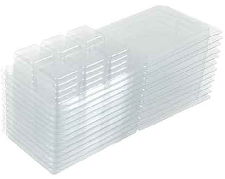 CLISPEED 50 Stück Pvc Wachsschmelzbehälter aus Pet Kunststoff Leicht zu Öffnen und Dicht Schließend für Herstellung von Wachswürfeln und Seifenwürfeln