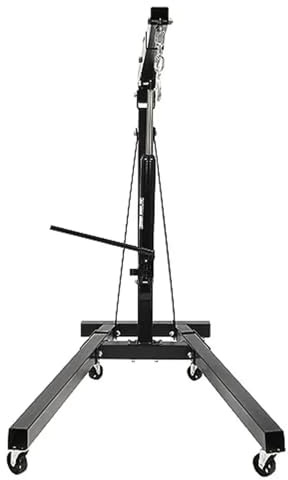 FHSLKXIM Hebewerkzeug, 2 Tonnen, Zusammenklappbarer Motorlift, Robuster Hydraulischer Werkstattkran Aus Kohlenstoffstahl, Cherry Picker, Werkstattkranlift, 4409 Pfund, Elektrische Hebezeuge