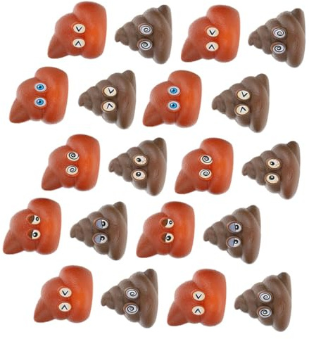 BESPORTBLE 100 Pièces Lot de Jouets Farce Faux Caca Réalistes Plastique pour Garçon Fille Accessoires de Jeu à Décorations Amusantes pour Fêtes et Blagues Familiales