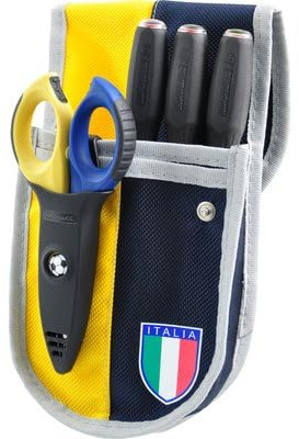 Intercable 19136-CV - Marsupio da elettricista Gialloblu - Hellas Verona FC - con Giraviti SLIM e Forbice F1