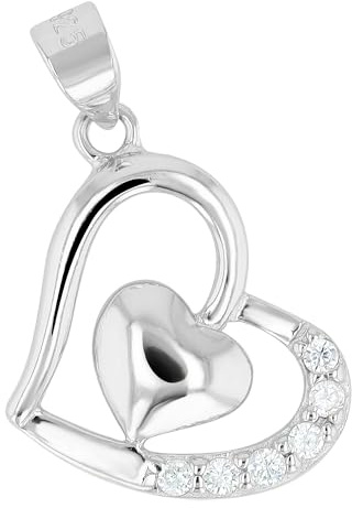 Akzent Anhänger für Damen in 925 Silber, 100% Wasserfest & Hautverträglich