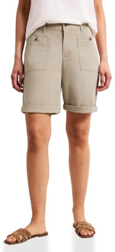 Street One Damen Straight Leg Bermuda mit Turn-Up