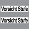 GreenIT 2 Sticker Vorsicht Stufe PVC Aufkleber 20cm Hinweis Schild für Tür Tor in Geschäft Arzt Praxis Kanzlei