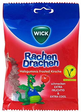 WICK RachenDrachen Halsgummis Frosted Kirsche,75g
