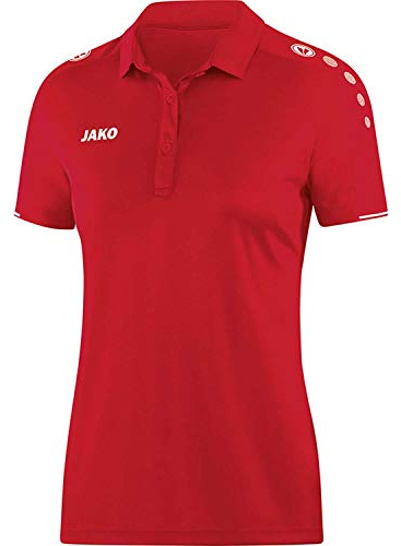 JAKO Damen Poloshirt Classico, Rot, 44