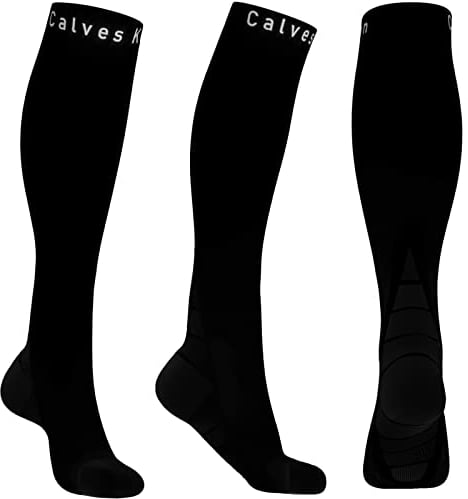 Calves Kelson 2 Paar Kompressionsstrümpfe Herren und Damen,Medizinische Kompressionssocken Thrombosestrümpfe für Flug,Sport,Langstreckenflug,Laufen,Radsport