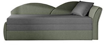 Sofa mit Schlaffunktion und Bettkasten, Couch für Wohnzimmer, Schlafsofa Federkern Sofagarnitur Polstersofa Wohnlandschaft mit Bettfunktion - ARGEA (Khaki+Grau (Alova 36+Alova 10), Sofa Rechts)