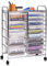 RELAX4LIFE Rollwagen, Aufbewahrungswagen mit 15 Schubladen, Lagerwagen mit 4 Universalrädern, Allzweckwagen für Bad & Küche, Metallgestell, Rollcontainer Haushaltswagen, 62,5 x 37 x 87 cm (Weiß)