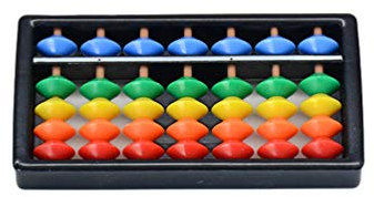 Ketamyy 5 Perles Angulaires Abacus Boulier en plastique Soroban Mathematique Chinois Japonais Outil de Calcul Traditionnel Abacus Mind Math pour Enfants 7 Chiffres