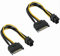 Herfair SATA 15 pin a 6 pin PCI Express (PCIe) scheda grafica adattatore cavo di alimentazione (20 cm)