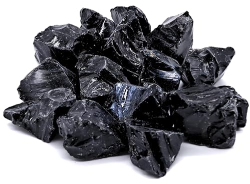 LAVISA Wasserstein Mischung | Premium Edelsteine für Edelsteinwasser | echte unbehandelte Natursteine, Rohsteine und Kristalle | Energiesteine, Heilsteine und Mineralsteine für Trinkwasser (Obsidian)