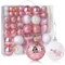 PIIDUOO Palline Natale Decorazioni Albero Rosa Bianche Palline Albero Natale Infrangibili Set Decorazioni Palle Natalizie, varie dimensioni, 114pz