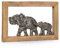 Moritz Skulptur Rahmen Elefanten Mutter und Kind | 40 x 27 x 6 cm | zum Aufhängen | Tier Dekoration | Deko Modern