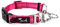 PETTOM Collier Semi Étrangleur Nylon pour Chien Collier Chien Rose Réglable Réfléchissant Nuit avec Boucle de Sécurité pour Chien de Petite/Moyenne/Grande Taille (S, Rose)