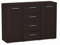 MATKAM Kommode Helena B120 x H84,5 x T35 cm, Sideboard mit 4 Schubladen und 2 Fächer mit Türen, ideal für Büro, Diele, Wohnzimmer, Jugend- oder Kinderzimmer (Wenge)