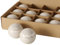 RiloStore 6er Set Kugeln Zickzack Creme Weiss braun 8cm Deko Kugeln Teichkugeln Dekokugeln Gartenkugeln Rose Miniteich Gartenteich Dekoration