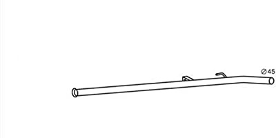 HELLA 8LA 366 003-271 Abgasrohr - Easy2Fit Kit - mitte - zweiteilig | Kompatibel mit: RENAULT CLIO II